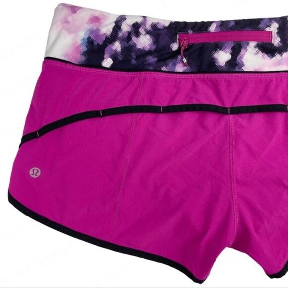 Lululemon Speed Short Raspberry Blooming Pixie Running Athletic Active Shorts 8 - Picture 3 of 8